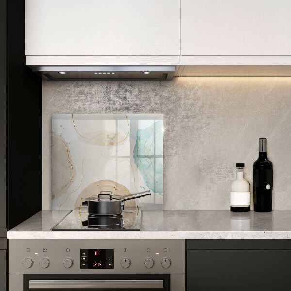 Placă sticla protectie aragaz Forme boho luminoase