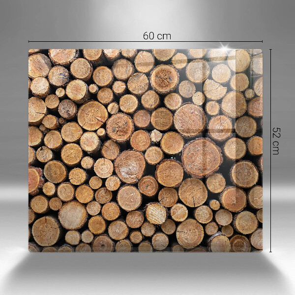 Placă sticla protectie aragaz Trunchiuri de copaci