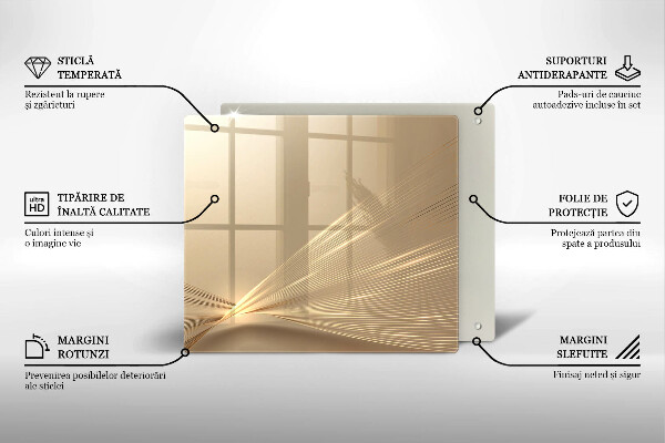 Placă sticla protectie aragaz Abstracția modernă