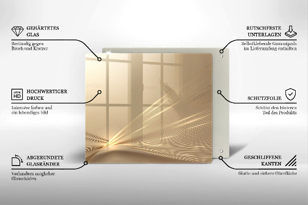 Placă sticla protectie aragaz Abstracția modernă