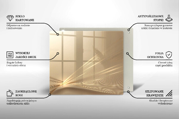 Placă sticla protectie aragaz Abstracția modernă