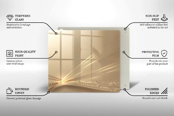 Placă sticla protectie aragaz Abstracția modernă