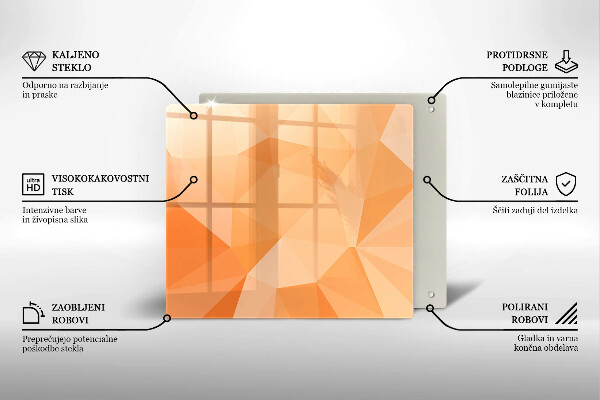 Placă sticla protectie aragaz Fundal geometric