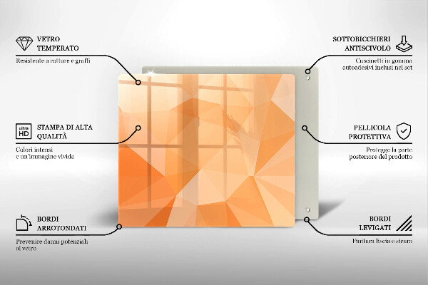 Placă sticla protectie aragaz Fundal geometric