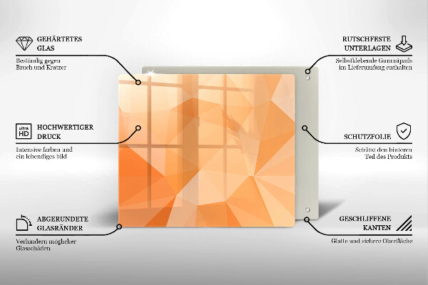 Placă sticla protectie aragaz Fundal geometric