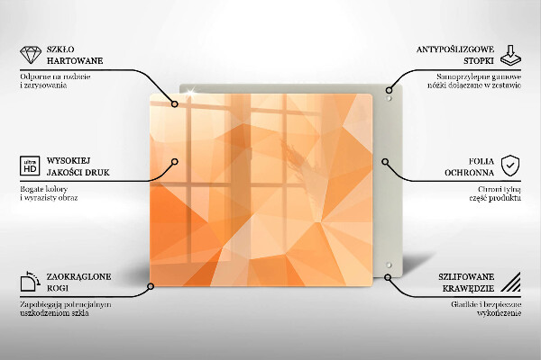 Placă sticla protectie aragaz Fundal geometric