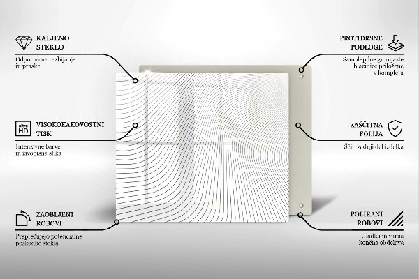 Placă protecție plita Model de linii moderne