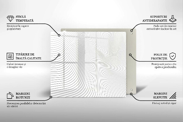 Placă protecție plita Model de linii moderne