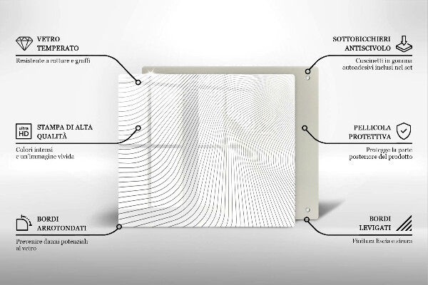 Placă protecție plita Model de linii moderne