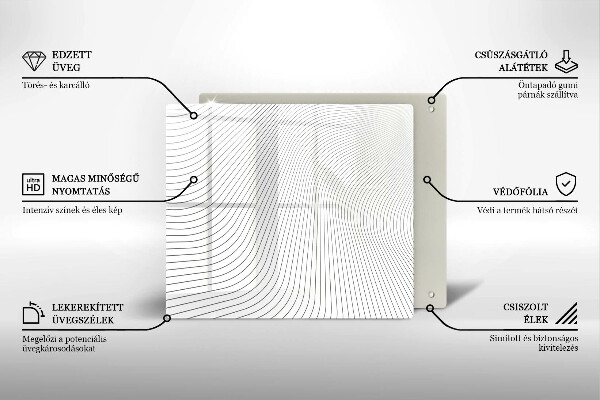 Placă protecție plita Model de linii moderne