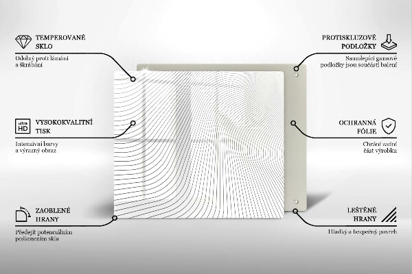 Placă protecție plita Model de linii moderne