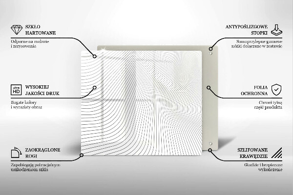 Placă protecție plita Model de linii moderne