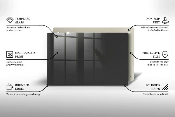 Placă sticla protectie aragaz Culoare gri