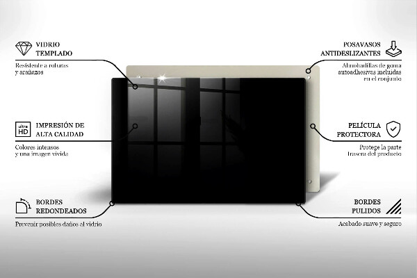Placă sticla protectie aragaz Culoare neagra