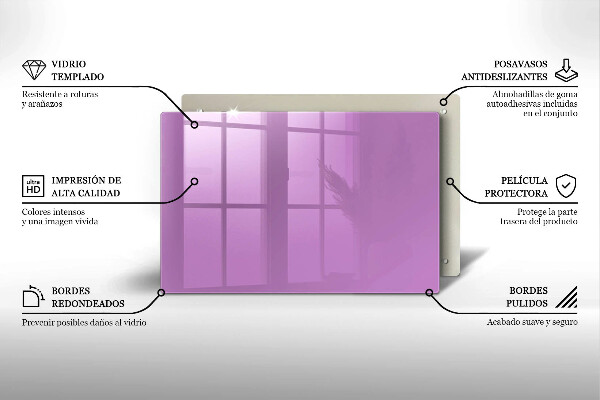 Placă sticla protectie aragaz Culoare violet