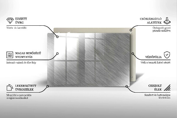 Placă sticla protectie aragaz Fundal cu textură metalică