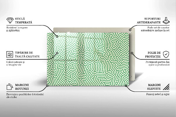 Placă sticla protectie aragaz Linii abstracte