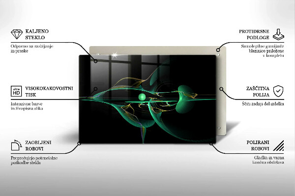 Placă sticla protectie aragaz Abstracția modernă