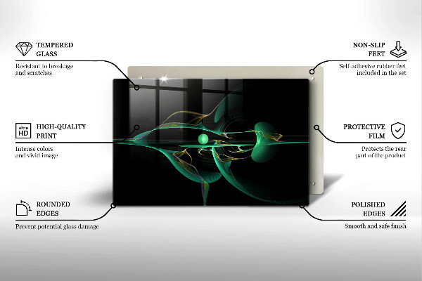 Placă sticla protectie aragaz Abstracția modernă