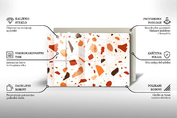 Placă din sticla protectie plita Gresie decorativa