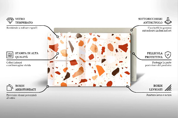 Placă din sticla protectie plita Gresie decorativa