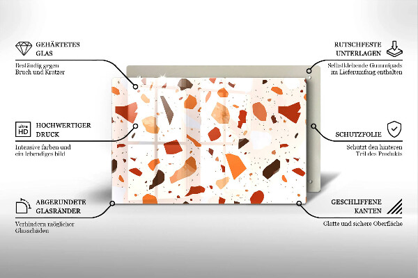 Placă din sticla protectie plita Gresie decorativa