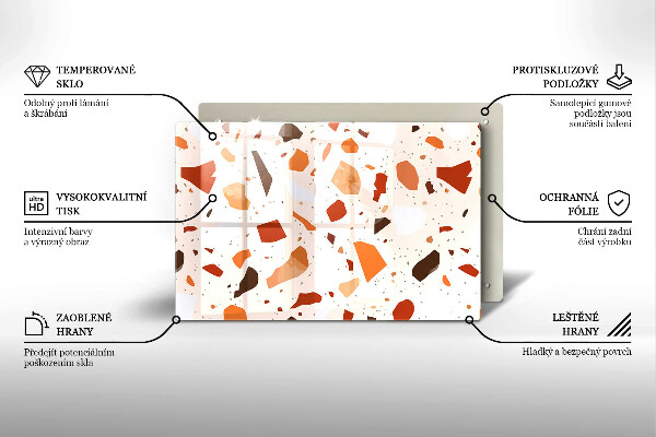 Placă din sticla protectie plita Gresie decorativa