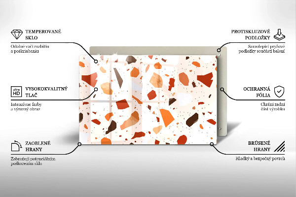 Placă din sticla protectie plita Gresie decorativa