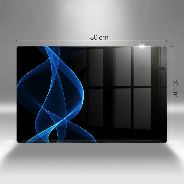 Placă din sticla protectie perete Linii albastre de fum