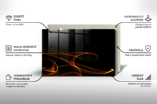 Placă din sticla protectie perete Linii abstracte