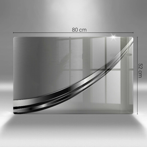 Placă sticla protectie aragaz Abstracția metalului