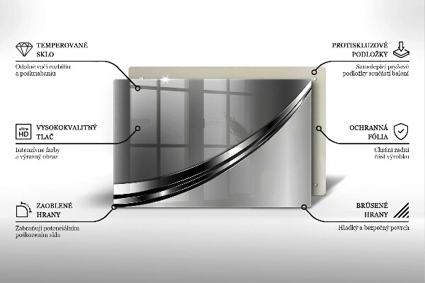 Placă sticla protectie aragaz Abstracția metalului