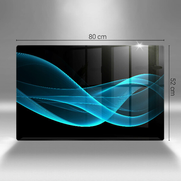 Placă sticla protectie aragaz Abstracția albastră