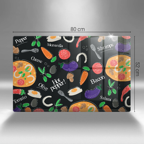 Placă sticla protectie aragaz Ilustrație alimentară