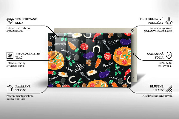 Placă sticla protectie aragaz Ilustrație alimentară