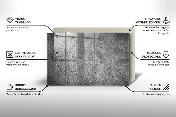 Placă din sticla protectie perete Textura de piatră de beton