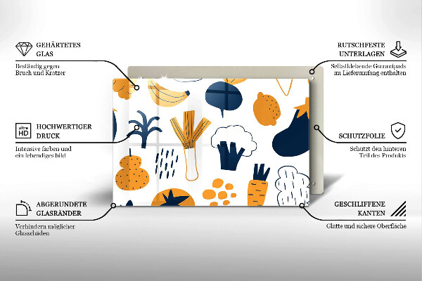 Placă sticla protectie aragaz Ilustrație alimentară