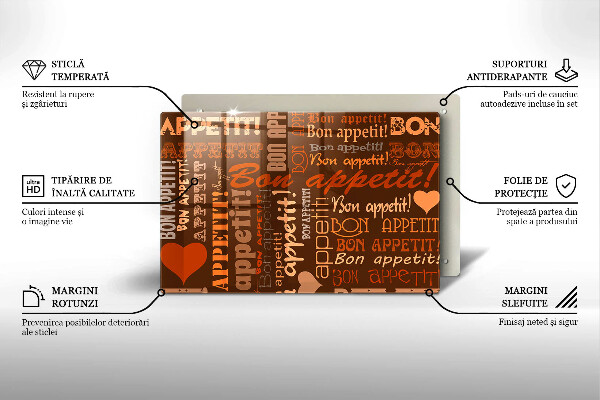 Placă sticla protectie aragaz Bon appetit