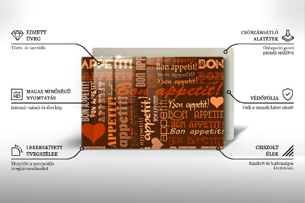 Placă sticla protectie aragaz Bon appetit