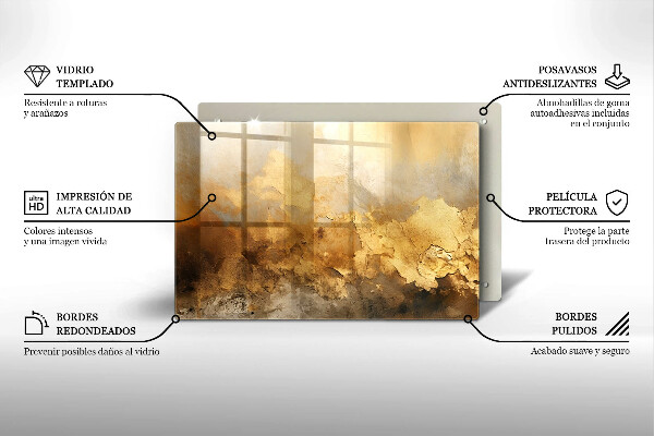 Placă din sticla protectie plita Textura bogata