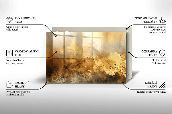 Placă din sticla protectie plita Textura bogata