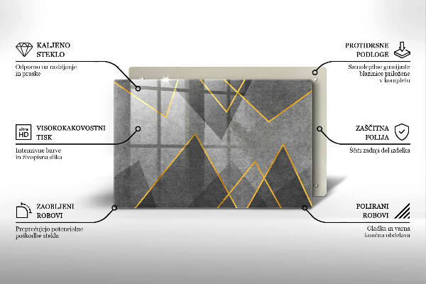 Placă sticla protectie aragaz Forme ascuțite