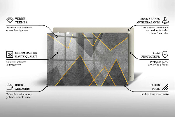 Placă sticla protectie aragaz Forme ascuțite