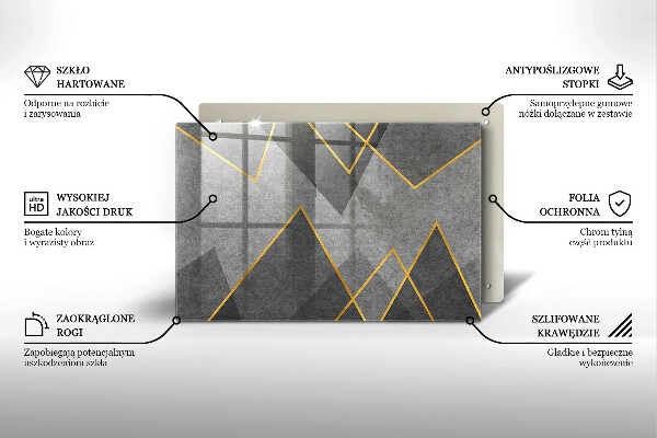 Placă sticla protectie aragaz Forme ascuțite