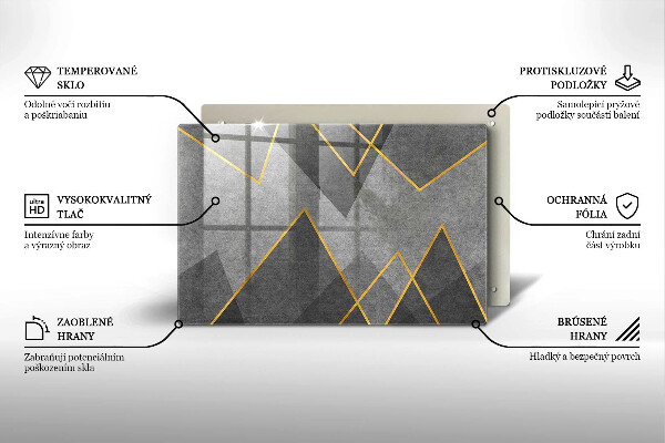 Placă sticla protectie aragaz Forme ascuțite
