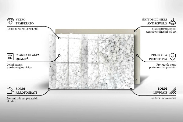 Placă sticla protectie aragaz Cristale de sare