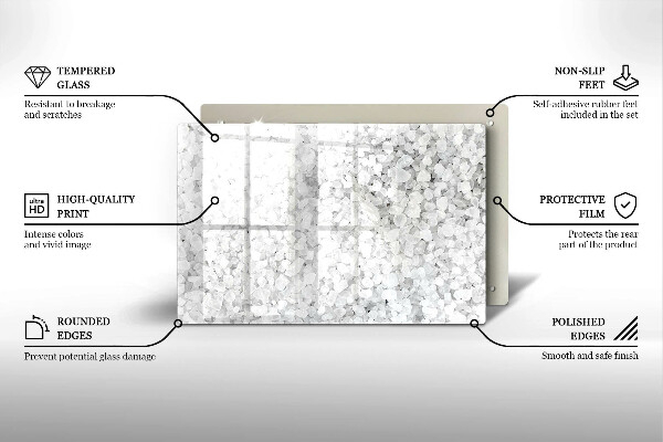 Placă sticla protectie aragaz Cristale de sare