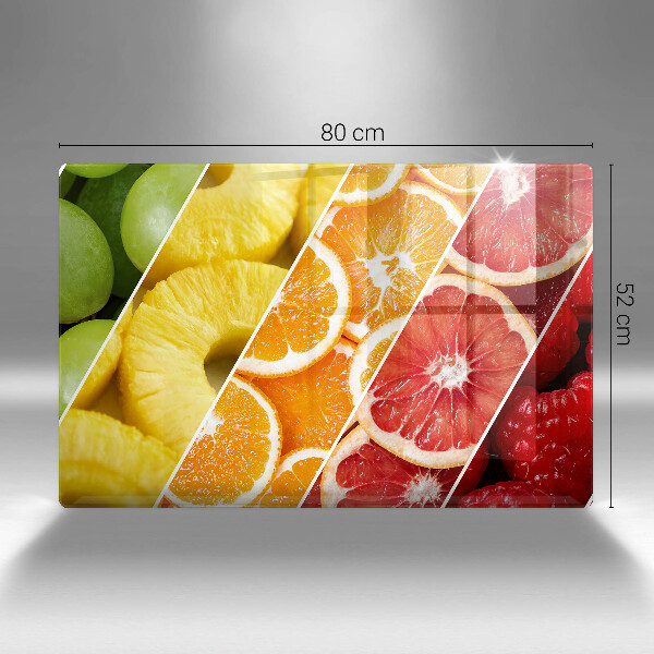 Placă sticla protectie aragaz Fructe colorate