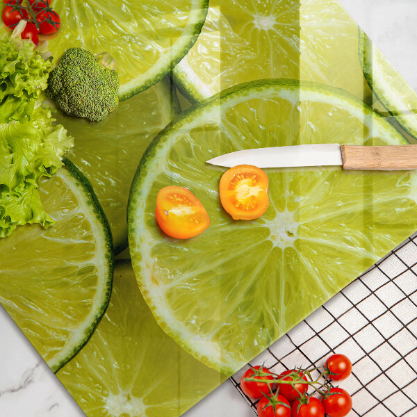 Placă sticla protectie aragaz Felii de lime