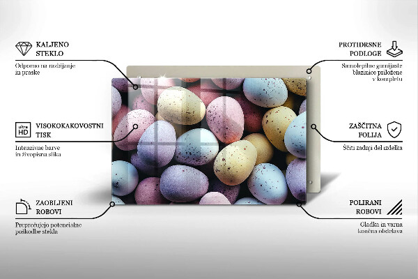 Placă sticla protectie aragaz Ouă de Paște